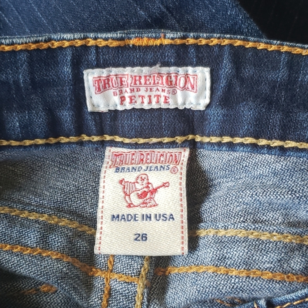 True Religion  dark Wash Women Jeans Boot Cut Size 26P - Picture 6 of 6